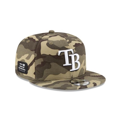 Green Tampa Bay Rays Hat - New Era MLB Armed Forces Weekend 9FIFTY Snapback Caps USA1256874